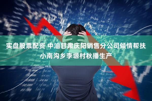 实盘股票配资 中油甘肃庆阳销售分公司倾情帮扶小南沟乡李塬村秋播生产